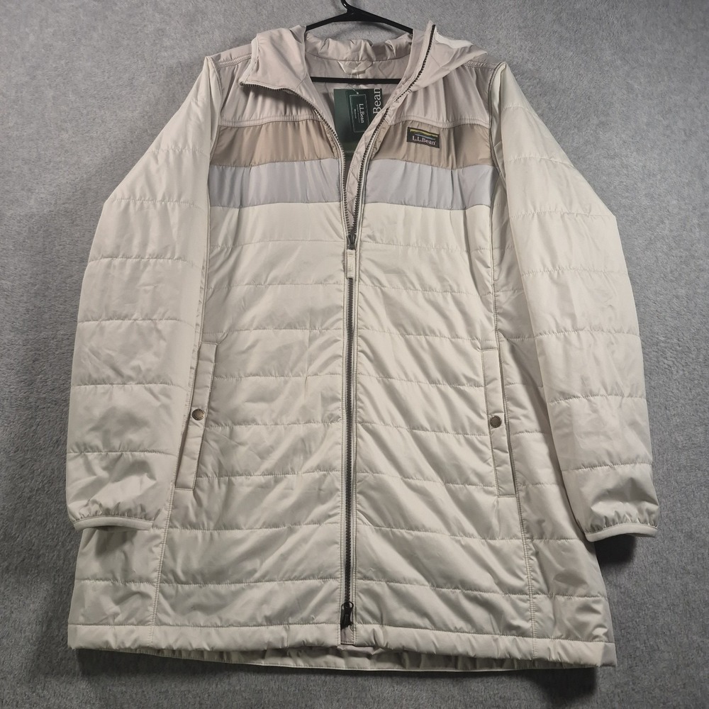 L.L.Bean Women's Mountain Classic Colorblock Hooded Puffer Jacket XL NWT